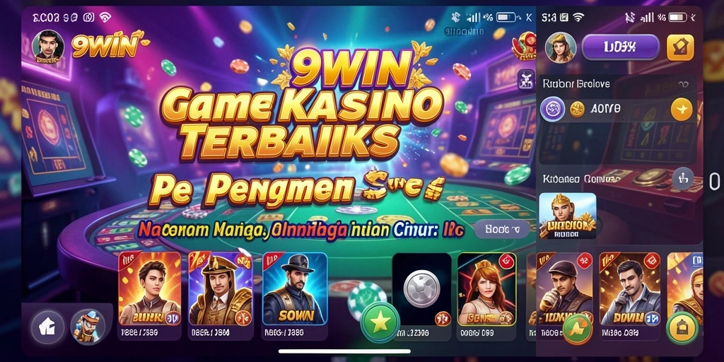 Gameplay seru 9WIN dengan berbagai pilihan permainan kasino.
