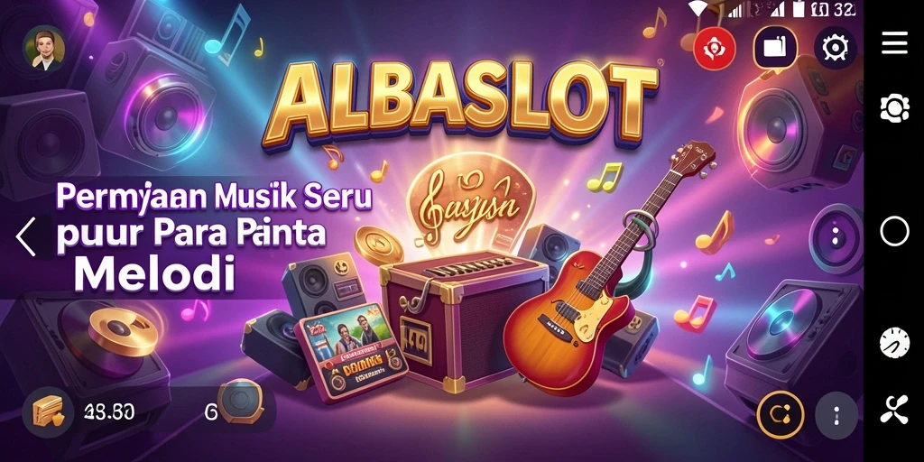 Tampilan gameplay seru dari ALBASLOT dengan lagu-lagu favorit.