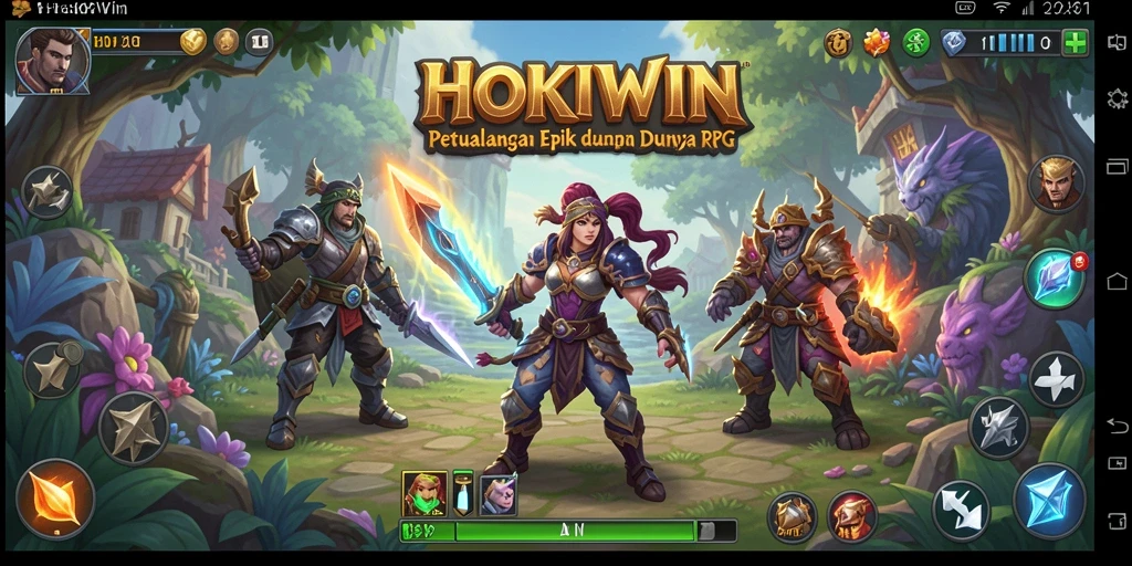 Tampilan gameplay RPG yang mendebarkan di HOKIWIN.