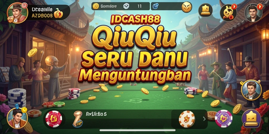 Screenshot utama IDCASH88 menampilkan momen seru gameplay QiuQiu.