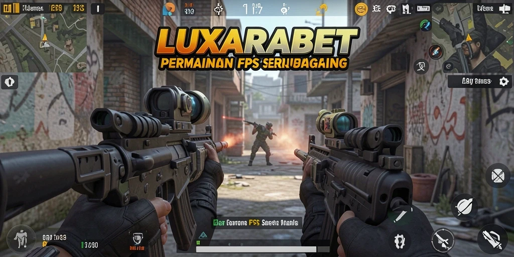 Tangkapan layar LUXARABET menampilkan aksi tembak-menembak yang mendebarkan dalam mode FPS.