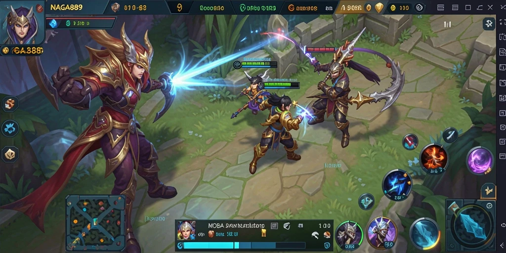 Tampilan gameplay seru dan strategis dalam NAGA889.