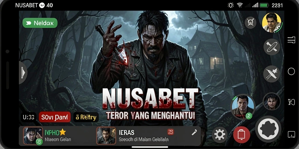 Tampilan gameplay NUSABET yang menakutkan dan penuh kejutan.