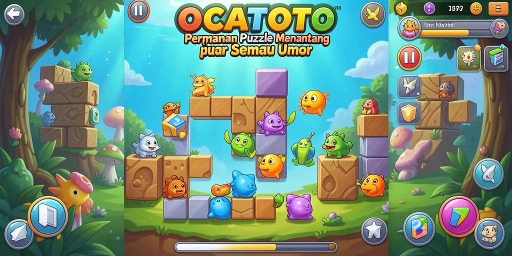 Tampilan gameplay OCATOTO yang menantang dan menarik.