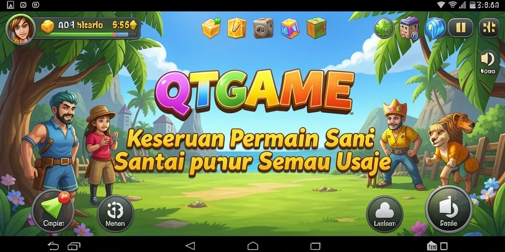 Screenshot gameplay QTGAME dengan grafik menarik dan interaktif.