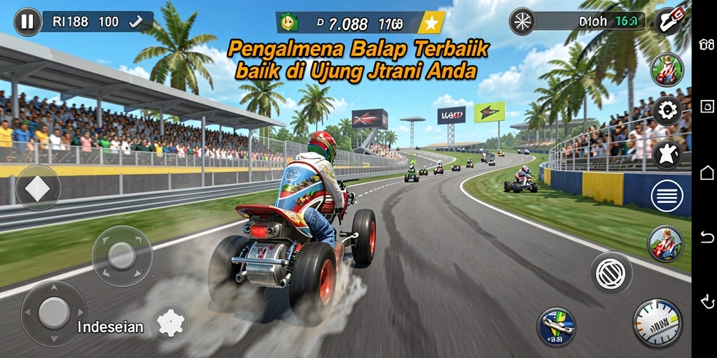 Tampilan menarik dari gameplay balap di RI188.