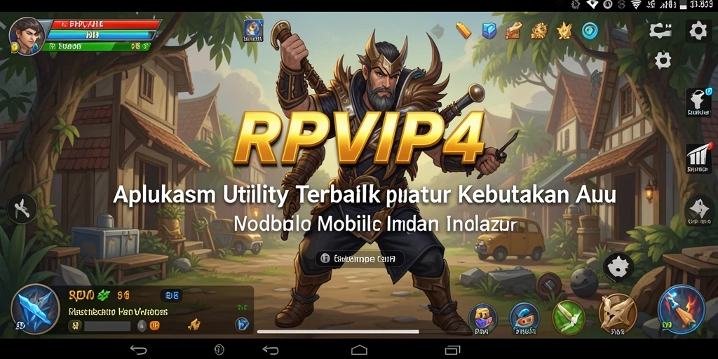 Tampilan utama aplikasi RPVIP4 yang menampilkan fitur-fitur utility.