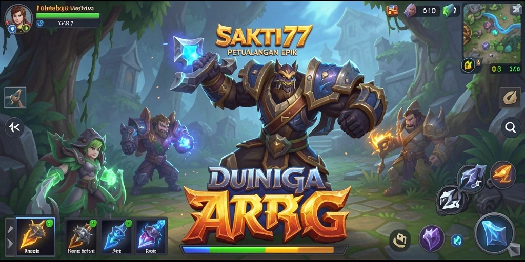 Gameplay dinamis dengan aksi pertempuran epik di SAKTI77.