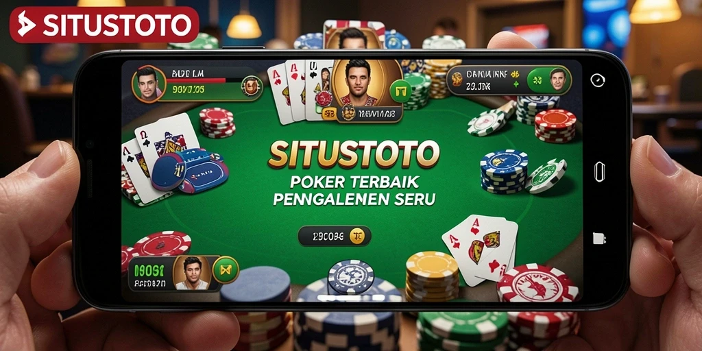 Screenshot utama SITUSTOTO menunjukkan gameplay poker yang mendebarkan.