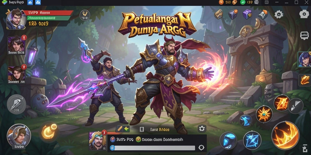 Tampilan gameplay mendebarkan dari SVIP9 dalam dunia ARPG yang luas.