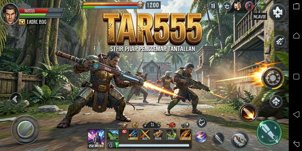 Tangkapan layar dari gameplay TAR555 dengan aksi strategi menarik.