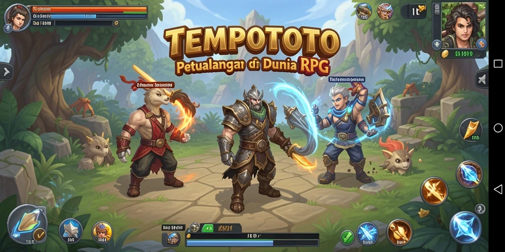 Screenshot gameplay TEMPOTOTO yang menampilkan aksi seru dan petualangan di dunia RPG.