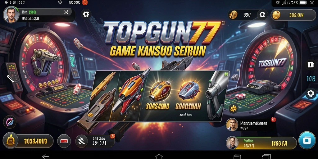 Tangkap momen seru gameplay Kasino di TOPGUN77.