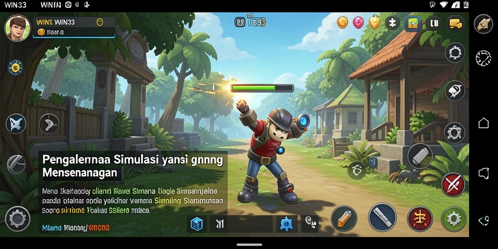 Tampilan gameplay yang menggambarkan aktivitas simulasi yang seru.