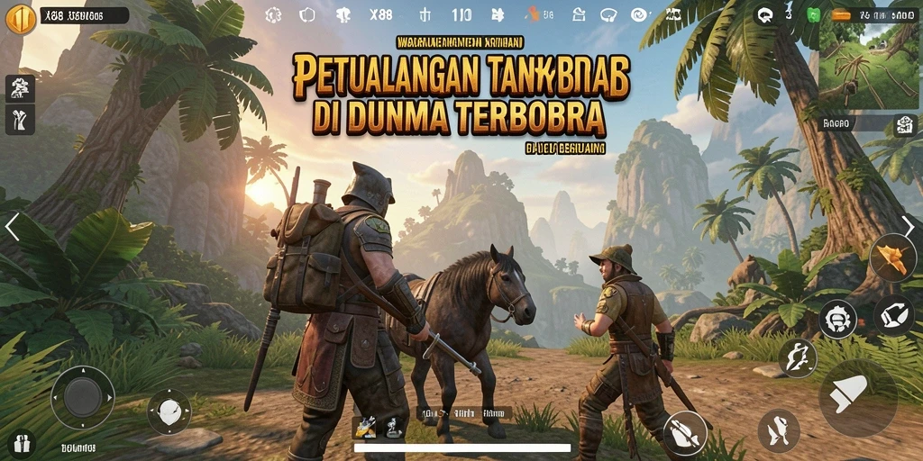 Screenshot gameplay X88 menampilkan dunia terbuka yang luas dan menakjubkan.